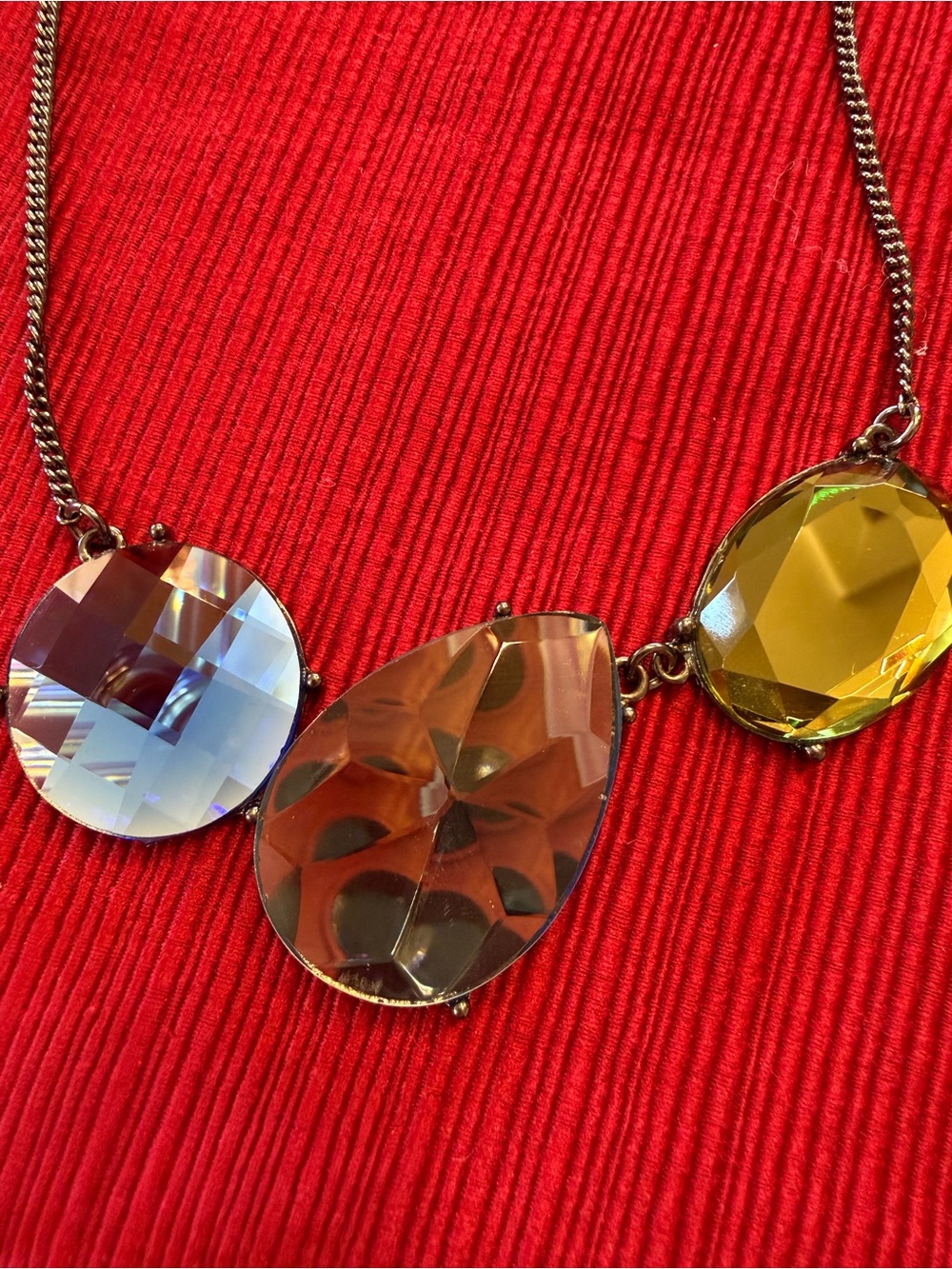 Park Lane Oversized Multicolor Faceted Statement Necklace